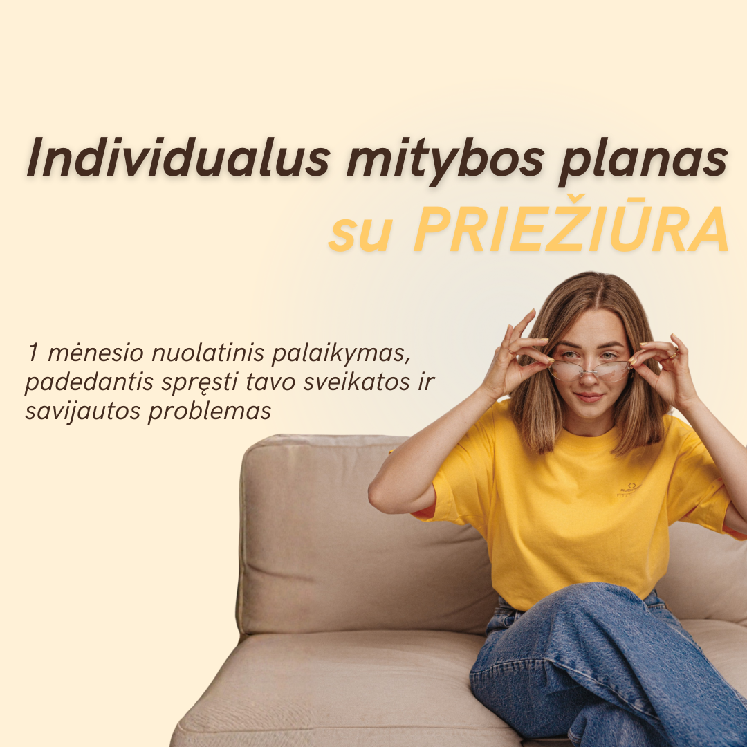 Individualus mitybos planas + 1 mėnesio priežiūra